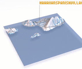 3d view of Hawaiian-Spanish Village