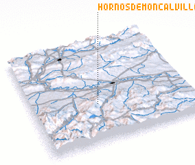 3d view of Hornos de Moncalvillo