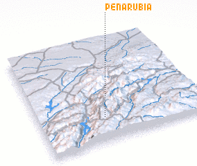 3d view of Peña Rubia