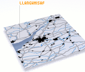3d view of Llangwm-isaf