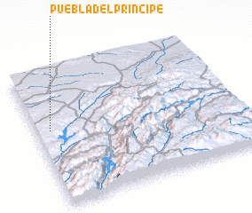 3d view of Puebla del Príncipe