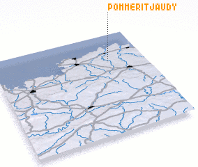 3d view of Pommerit-Jaudy
