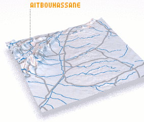 3d view of Aït Bou Hassane