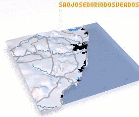 3d view of São José do Rio dos Veados