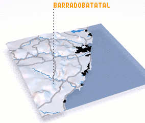 3d view of Barra do Batatal