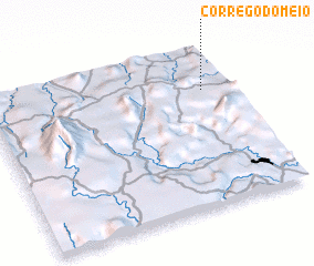 3d view of Córrego do Meio