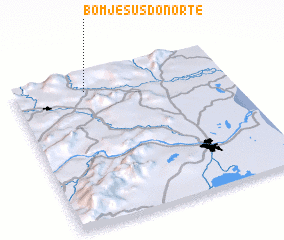 3d view of Bom Jesus do Norte