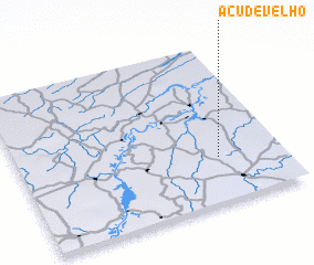 3d view of Açude Velho