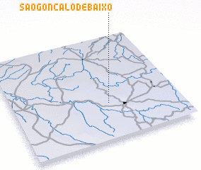 3d view of São Gonçalo de Baixo