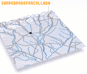 3d view of San Pedro de Foncollada