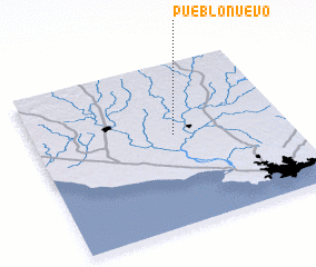 3d view of Pueblo Nuevo