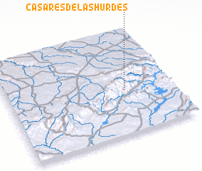 3d view of Casares de las Hurdes