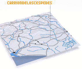 3d view of Carrión de los Céspedes