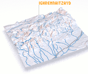 3d view of Ighrem nʼAït Zayd