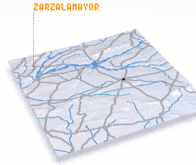 3d view of Zarza la Mayor