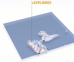 3d view of Les Plaines