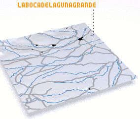 3d view of La Boca de Laguna Grande