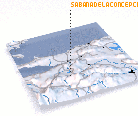 3d view of Sabana de la Concepción