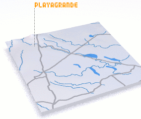 3d view of Playa Grande