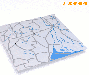 3d view of Totora Pampa