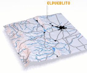 3d view of El Pueblito