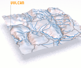 3d view of Volcán