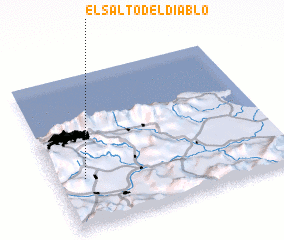 3d view of El Salto del Diablo