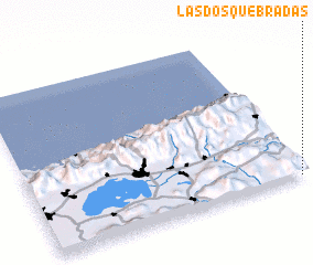 3d view of Las Dos Quebradas