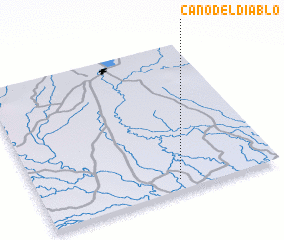 3d view of Caño del Diablo