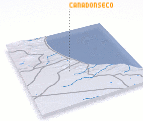 3d view of Cañadón Seco