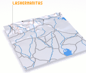 3d view of Las Hermanitas