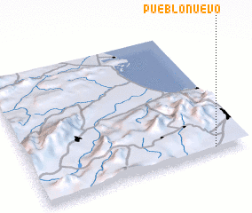 3d view of Pueblo Nuevo