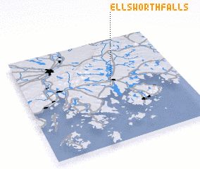 3d view of Ellsworth Falls