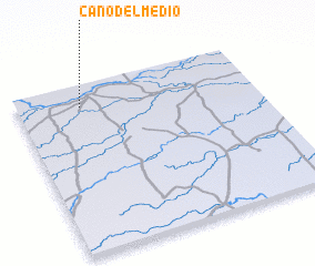 3d view of Caño del Medio