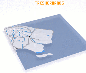 3d view of Tres Hermanos
