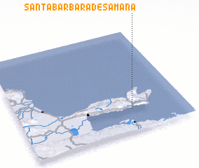 3d view of Santa Bárbara de Samaná