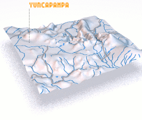 3d view of Yuncapampa