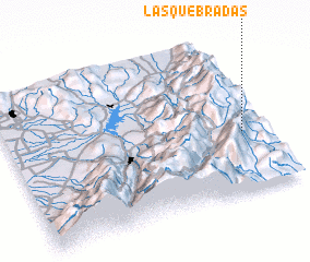 3d view of Las Quebradas