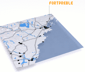 3d view of Fort Preble