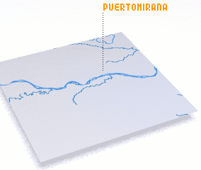 3d view of Puerto Miraña