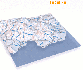 3d view of La Palma