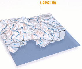 3d view of La Palma