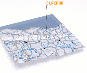 3d view of El Peñón