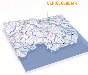 3d view of El Pie de la Bija