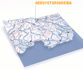 3d view of Arroyo Toro Arriba