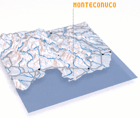 3d view of Monte Conuco