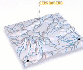 3d view of Cerro Ancho