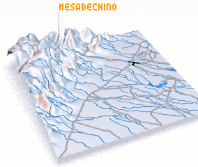 3d view of Mesa de Chino