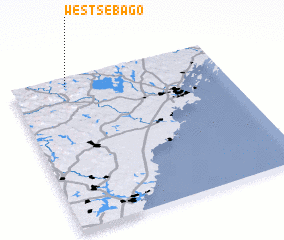 3d view of West Sebago