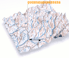 3d view of Quebrada de Herrera